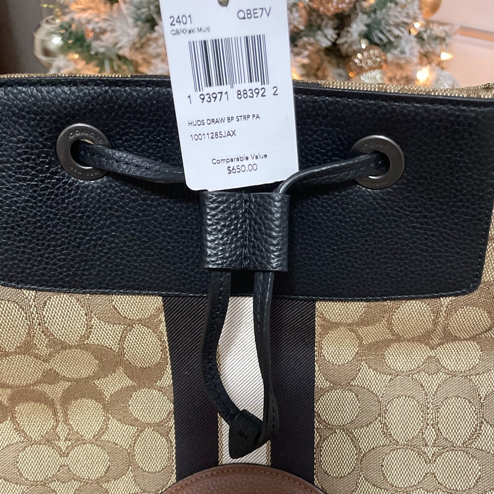 Coach Canvas Drawstring Backpack - Gently used